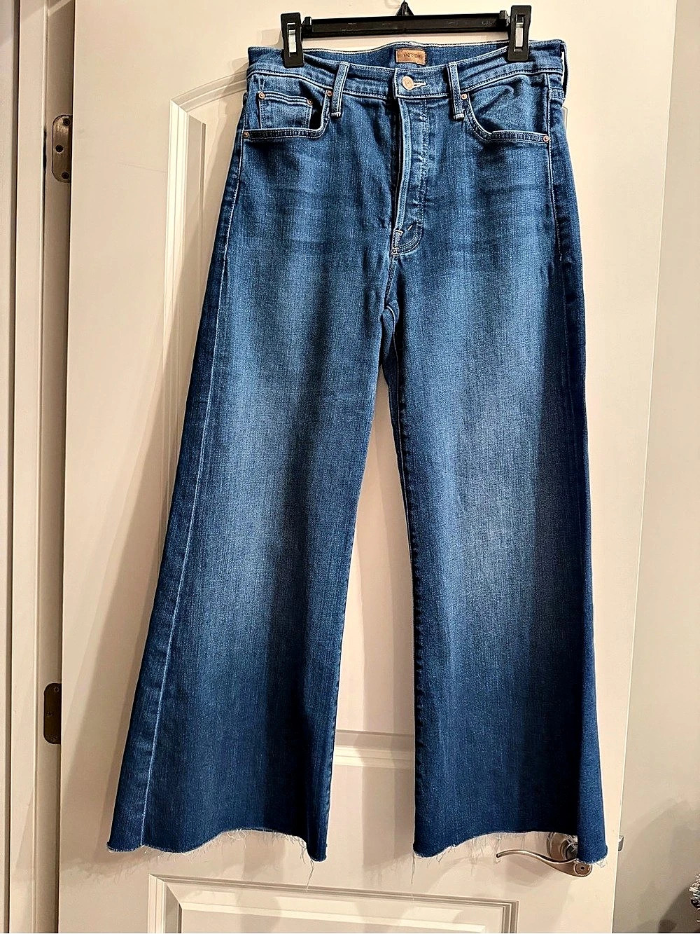 Mother The Tomcat Roller Flare Jeans in Blue Waist 31